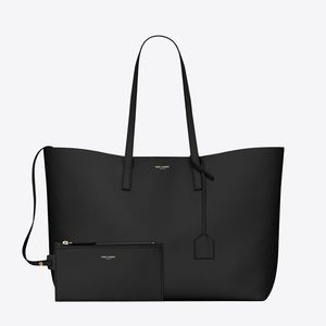 AUTHENTIC YSL BLACK LEATHER TOTE